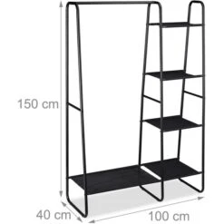 Relaxdays Garderobenständer 10028912, Mit 5 Ablagen, Metall, Schwarz 17 Relaxdays Garderobenständer 10028912, Mit 5 Ablagen, Metall, Schwarz -Maul Shop e077e72c294979c4fd105cfaac2cd2f07c104c81 garderobenstaender relaxdays 10028912