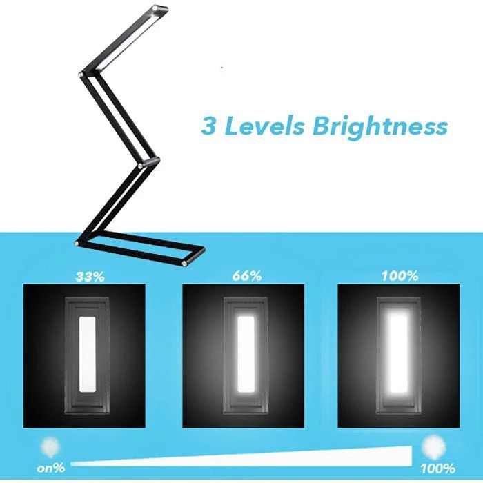 Infitronic Schreibtischlampe INLEDPLB LED, Dimmbar, Schwarz, USB, Faltbar, Standfuß, Mit Akku 6 Infitronic Schreibtischlampe INLEDPLB LED, Dimmbar, Schwarz, USB, Faltbar, Standfuß, Mit Akku – Bild 4