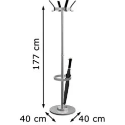 Kerkmann Garderobenständer New Public, 6284, Mit 12 Haken, Metall, Silber / Schwarz 11 Kerkmann Garderobenständer New Public, 6284, Mit 12 Haken, Metall, Silber / Schwarz -Maul Shop e8d747b6d9afbbfb39b48e0f87e896d7cb0b1e09 garderobenstaender kerkmann new public 6284