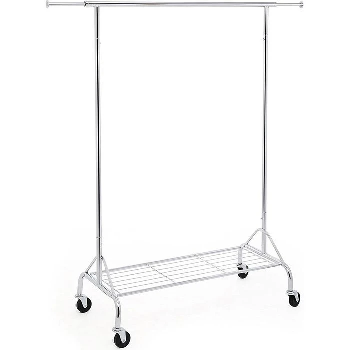 Songmics Garderobenständer HSR02S, Bis 50 Kg, Mit Rollen, Ausziehbar, Metall, Silber 3 Songmics Garderobenständer HSR02S, Bis 50 Kg, Mit Rollen, Ausziehbar, Metall, Silber