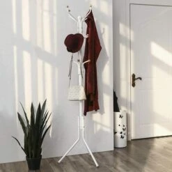 Songmics Garderobenständer RCR19W, Mit 12 Haken, Metall, Weiß -Maul Shop f3e940544c98c2f6ed25b2c19316979842b154c6 garderobenstaender songmics rcr19w