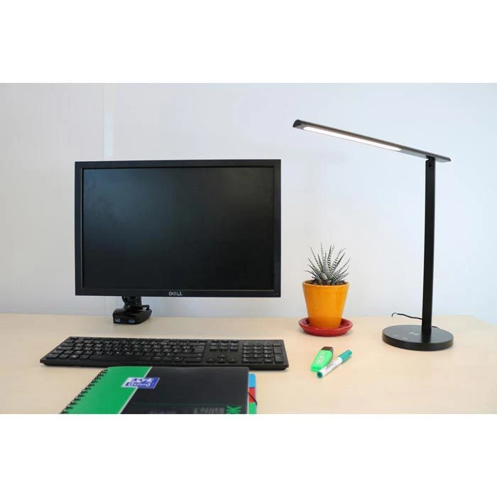 Unilux Schreibtischlampe Diva Schwarz, Dimmbar, USB, Qi-Ladegerät, Mit Standfuß 7 Unilux Schreibtischlampe Diva Schwarz, Dimmbar, USB, Qi-Ladegerät, Mit Standfuß – Bild 5