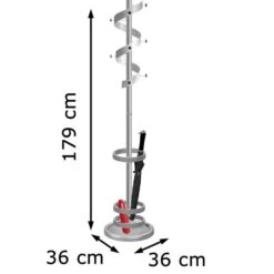 Kerkmann Garderobenständer Nivo, 6106, Mit 10 Haken, Metall, Alusilber -Maul Shop f8868ee1f44d4390429fa8808ebc583cad466f9f garderobenstaender kerkmann nivo 6106