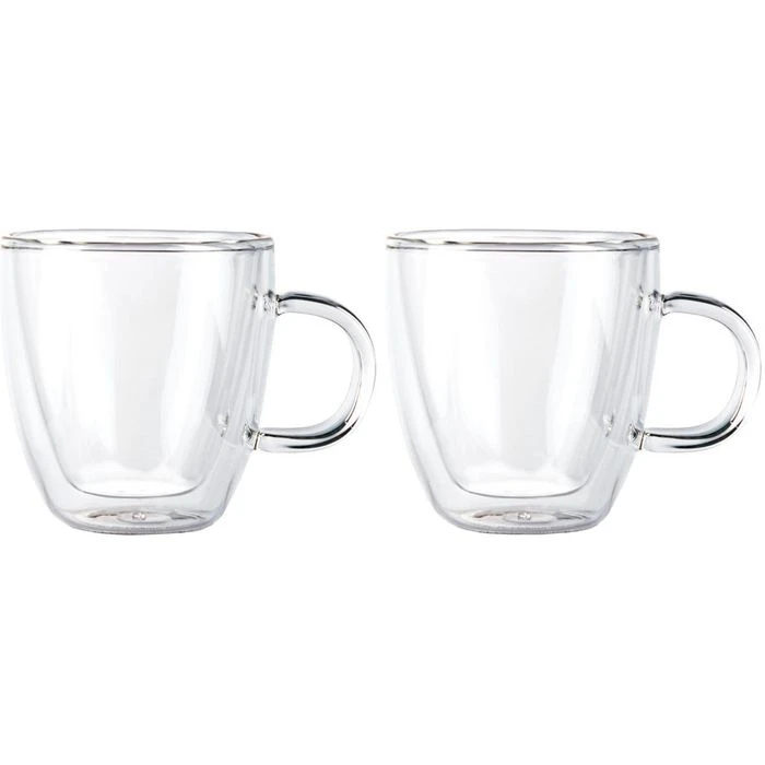 Bodum Kaffeegläser Bistro Tassen 10602-10, Doppelwandig, Mit Henkel, 150ml, 2 Stück 2 Bodum Kaffeegläser Bistro Tassen 10602-10, Doppelwandig, Mit Henkel, 150ml, 2 Stück