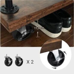 Vasagle Garderobenständer HSR66BX, Vintage, Rollen & 5 Ablagen, Bis 90 Kg, Metall/ Holz, Braun -Maul Shop fe07f4e203e829fca4ccbbb8bc1b76150bb1d581 garderobenstaender vasagle hsr66bx vintage