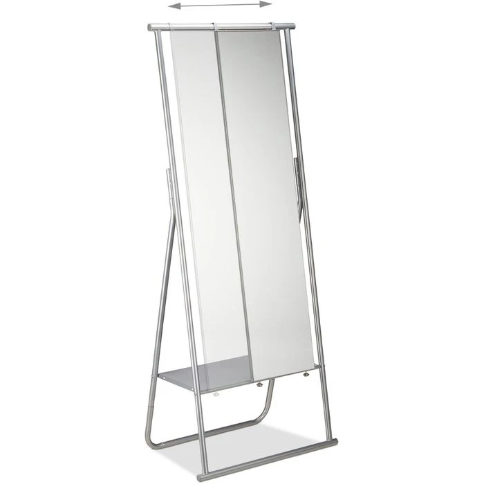 Relaxdays Garderobenständer 10022580, Mit Ablage & Spiegel, Metall, Silber 7 Relaxdays Garderobenständer 10022580, Mit Ablage & Spiegel, Metall, Silber – Bild 5